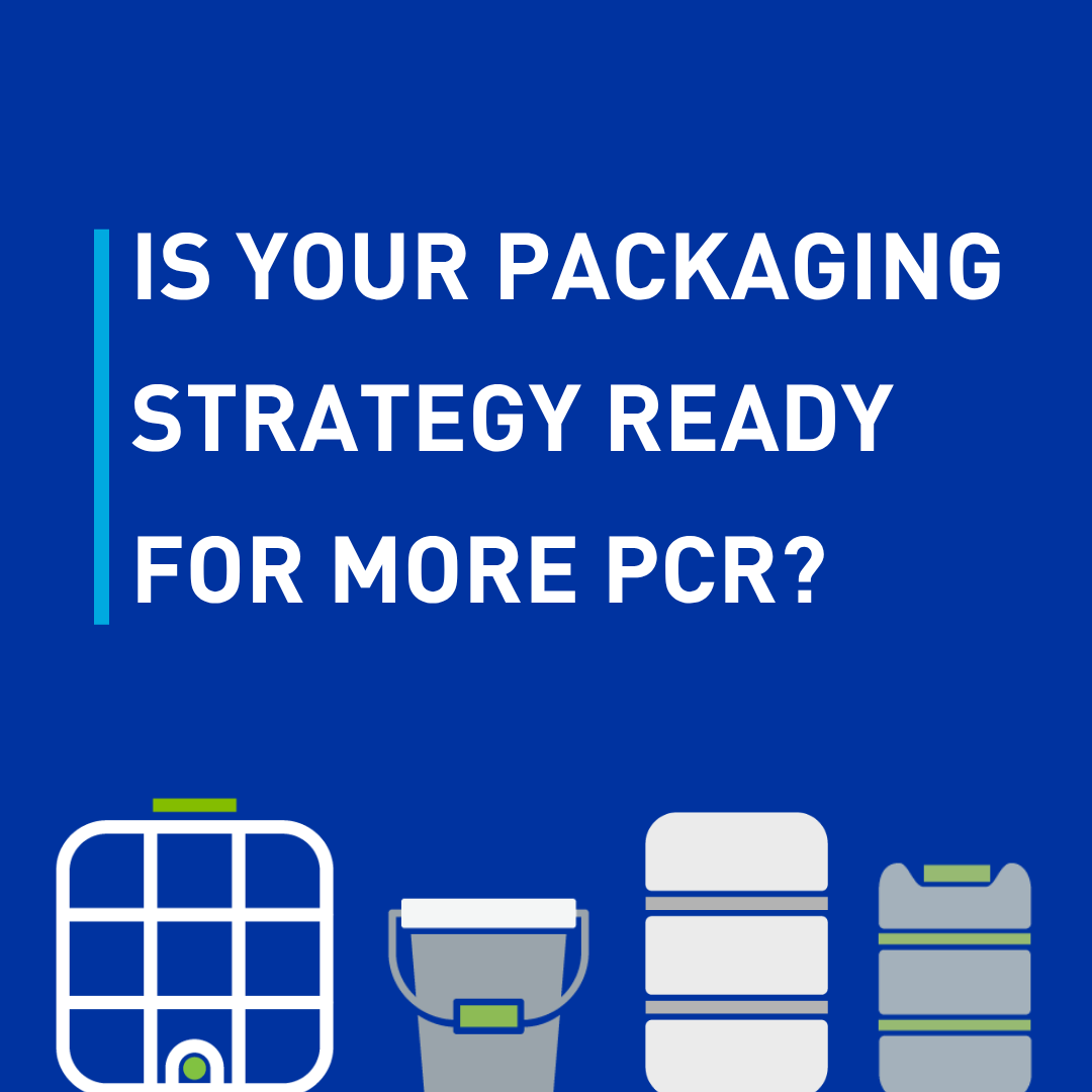 Plastic tight-head containers and jerrycans with PCR resin