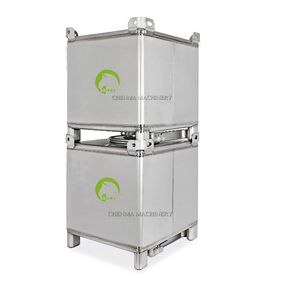 Stackable Stainless Steel IBC tank 500L 1000L 2000L Tote tank with Cooking Jacket