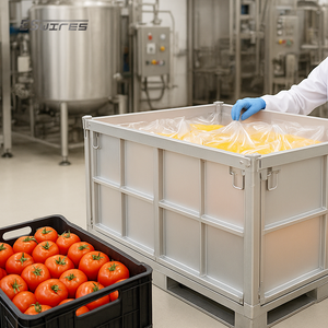 Tomato Paste Storage Durable Mild Steel Q235 Metal Foldable IBC Container