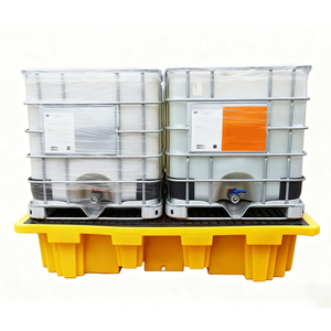 4 Drum IBC Oil Drum Recycled Low Profile Spill Pallet