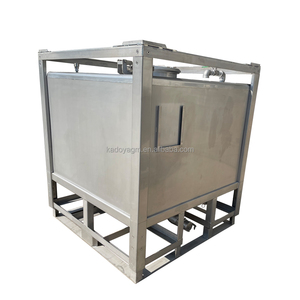 1000L 265 Gallon Square Stainless Steel 304 IBC Tank With Carbon Steel Galvanized Frame