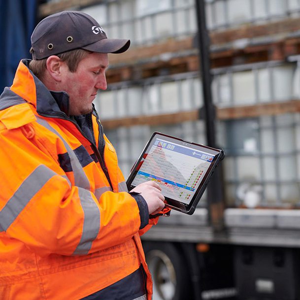 Industrial IBC container fleet logistics management