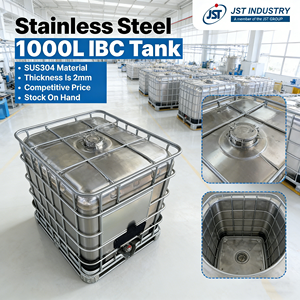 UN Approved 1000L SS304 SS316 Stainless Steel IBC Tote Tank